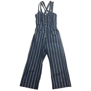 7 Seven For All Mankind Denim Culotte Denim Jean Jumpsuit Womens Size 24 Blue